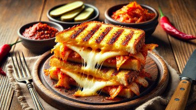 Kimchi Grilled Cheese: A Spicy Twist on Comfort Food!