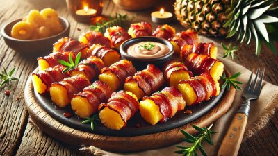 Bacon-Wrapped Pineapple Bites: Sweet, Salty, and Crispy