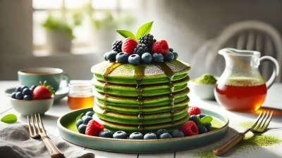 Matcha Green Tea Pancakes for a Vibrant Morning Boost