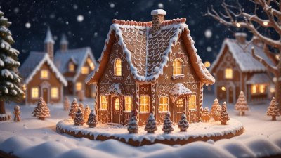 Gingerbread House Decorations First and Last Letter Game