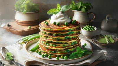 Unconventional, but Crazy Delicious: Pea & Mint Pancakes