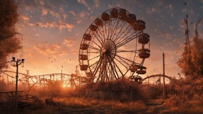 The Abandoned Amusement Park: Explore the Creepy Carousel or Find Another Way Out? Reveal Your Curiosity (or Caution)!