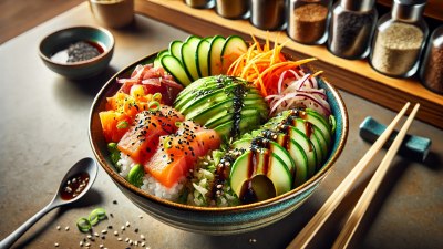 Deconstructed Sushi Burrito Bowl