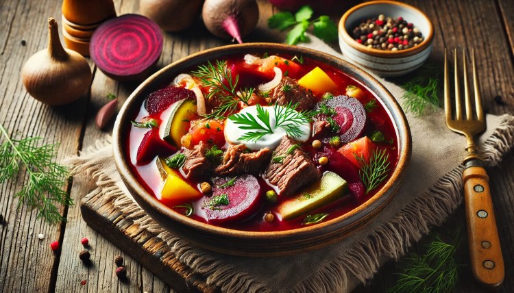 A Hearty, Earthy Take on a Traditional Soup: Beef and Beetroot Borscht Reimagined