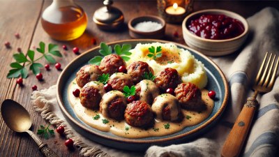 Classic Swedish Meatballs with Lingonberry Sauce