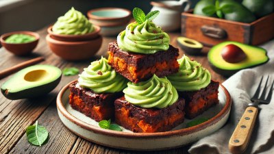 Sweet Potato Brownies with Avocado Frosting