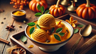 Pumpkin and Curry Leaf Ice Cream