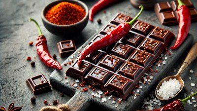 Chili-Infused Dark Chocolate Bars with Sea Salt